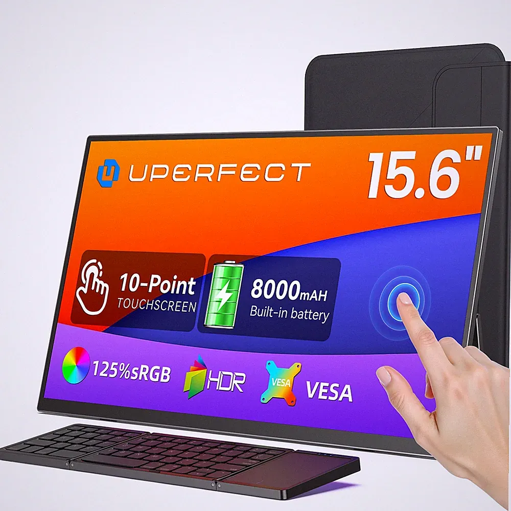 Touchscreen 15.6" 1080P FHD Portable Monitor Battery Screen Ultra Slim Display