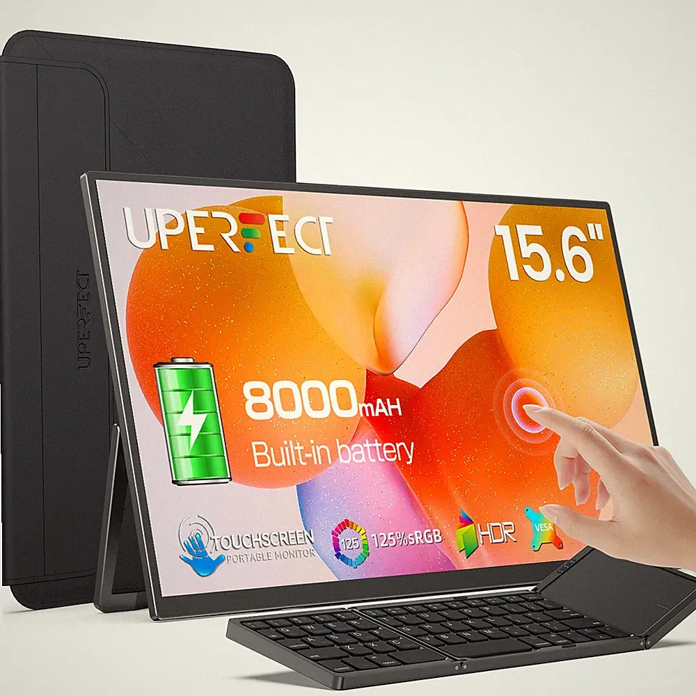 Touchscreen 15.6" 1080P FHD Portable Monitor Battery Screen Ultra Slim Display