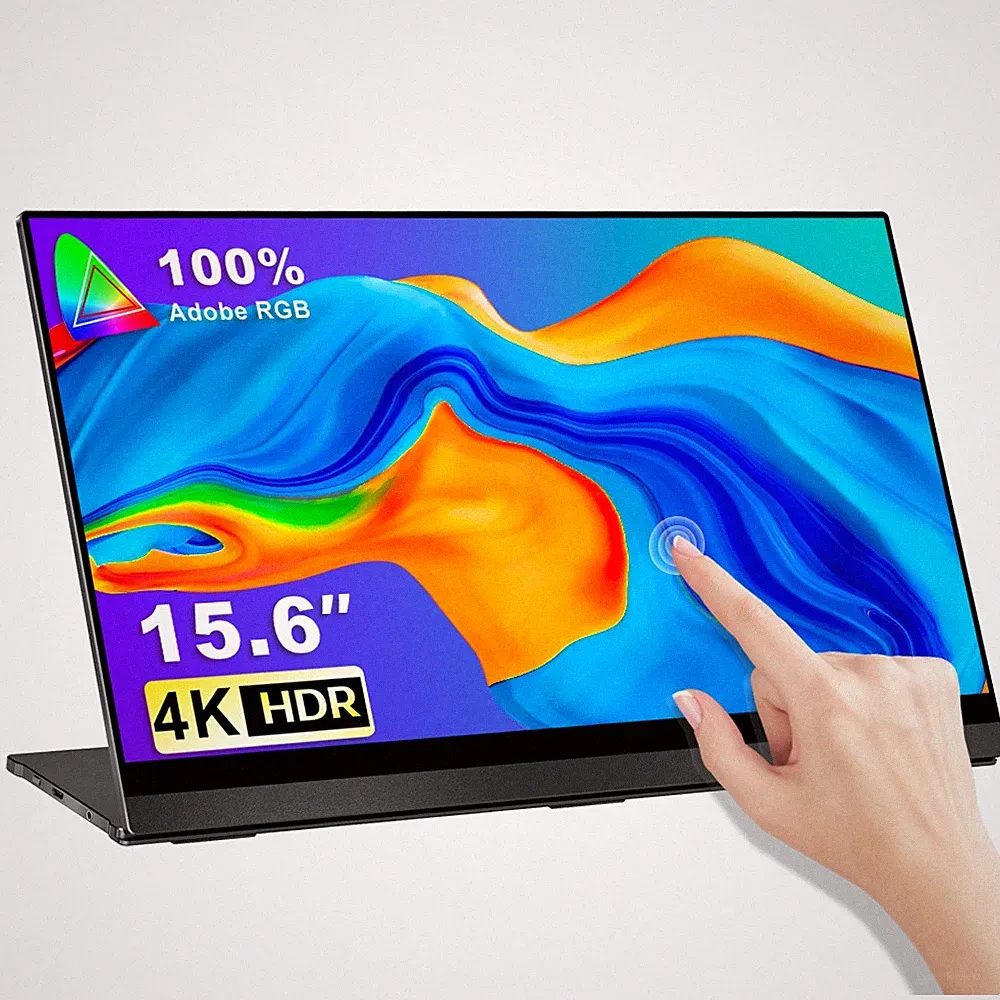 Touchscreen 4K Portable Monitor 15.6" 3840x2160 Gaming Screen Display HDMI USB C