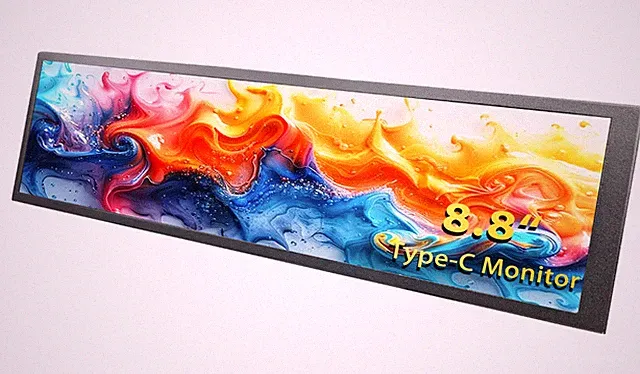Touchscreen Monitor Extendable Display, 1920x480, 8.8, Metal Shell IPS Portable