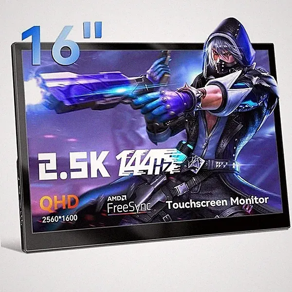 Touchscreen Portable Gaming Monitor 16 Inch QHD 2.5K(2560x1600) Monitor...