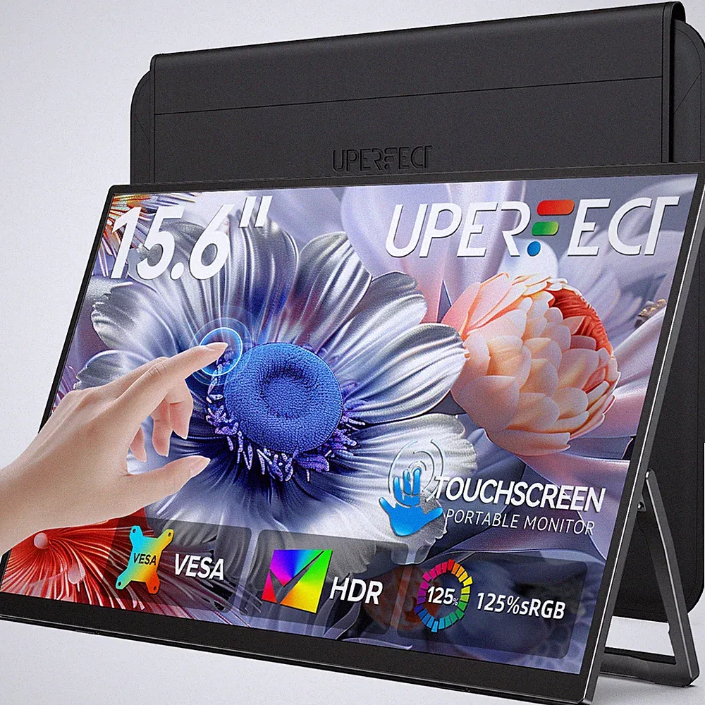 Touchscreen Portable Monitor 15.6" 1080P Kickstand Second Screen HDMI For PC PS5