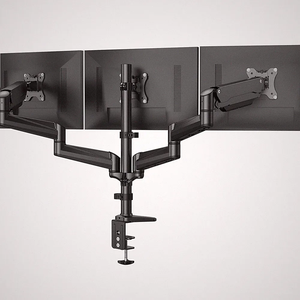 Triple Monitor Mount for 17 to 32 inch Screens, Adjustment Gaming Triple Moni...