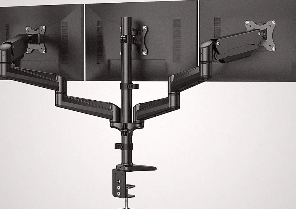 Triple Monitor Mount for 17 to 32 Inch Screens, Adjustment Gaming Triple Monitor