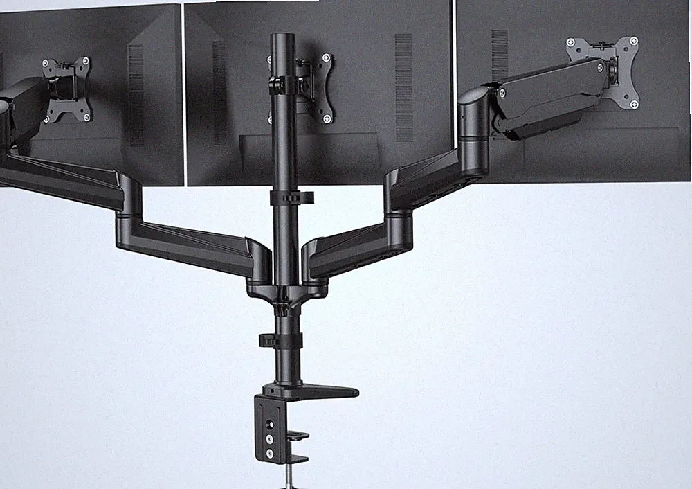 Triple Monitor Mount for 17 to 32 Inch Screens, Adjustment Gaming Triple Monitor