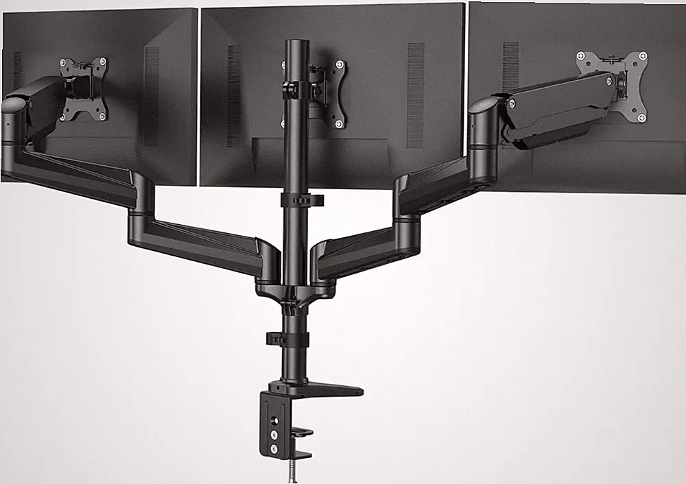 Triple Monitor Mount for 17” to 32” Screens, Adjustment Gaming Triple Monitors