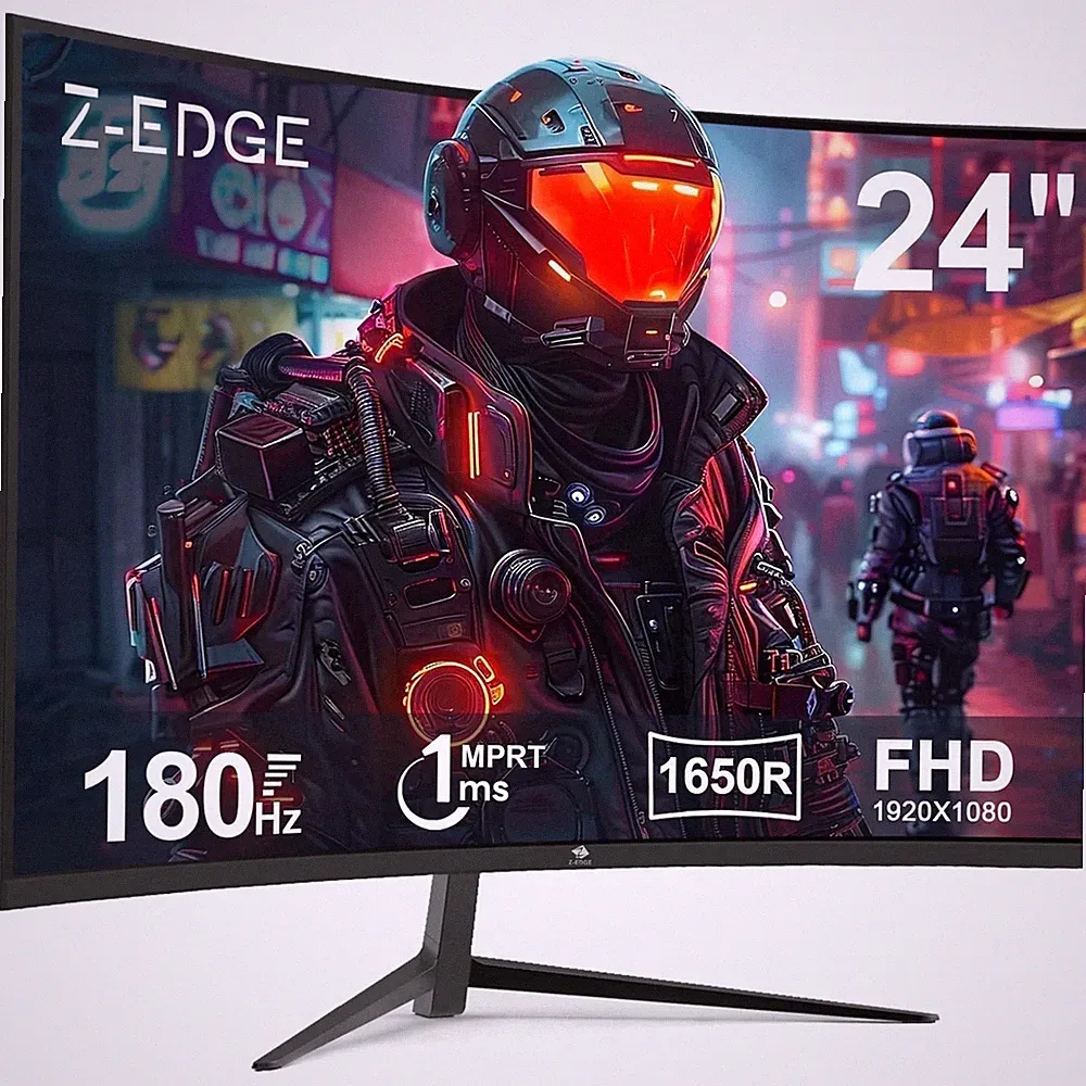 UG24 24-Inch Curved Gaming Monitor 180Hz(Dp) 144Hz(Hdmi) 1Ms Full HD 1920X1080 H