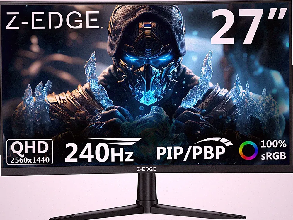 UG27PX 27" 2K 2560x1440 240Hz 1ms Curved Gaming Monitor, 1.07B Colors, 100% sRGB