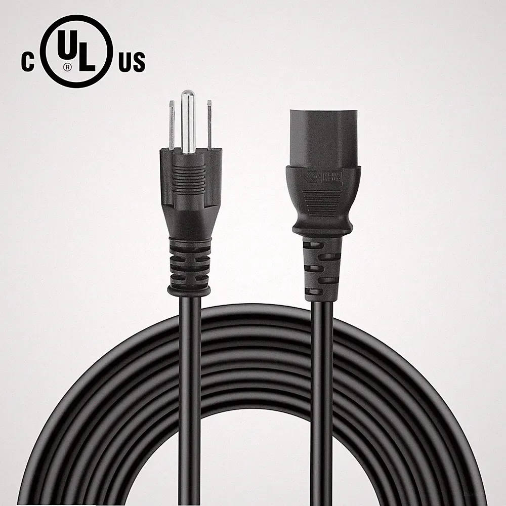UL 3-Prong Power Cord For BenQ Zowie XL2540X+ XL2546X+ Fast TN Gaming Monitor