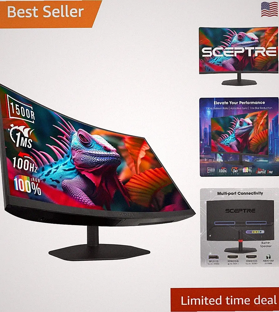 Ultimate 27" Curved 100Hz Gaming Monitor with Integrated Audio & Eye Protection