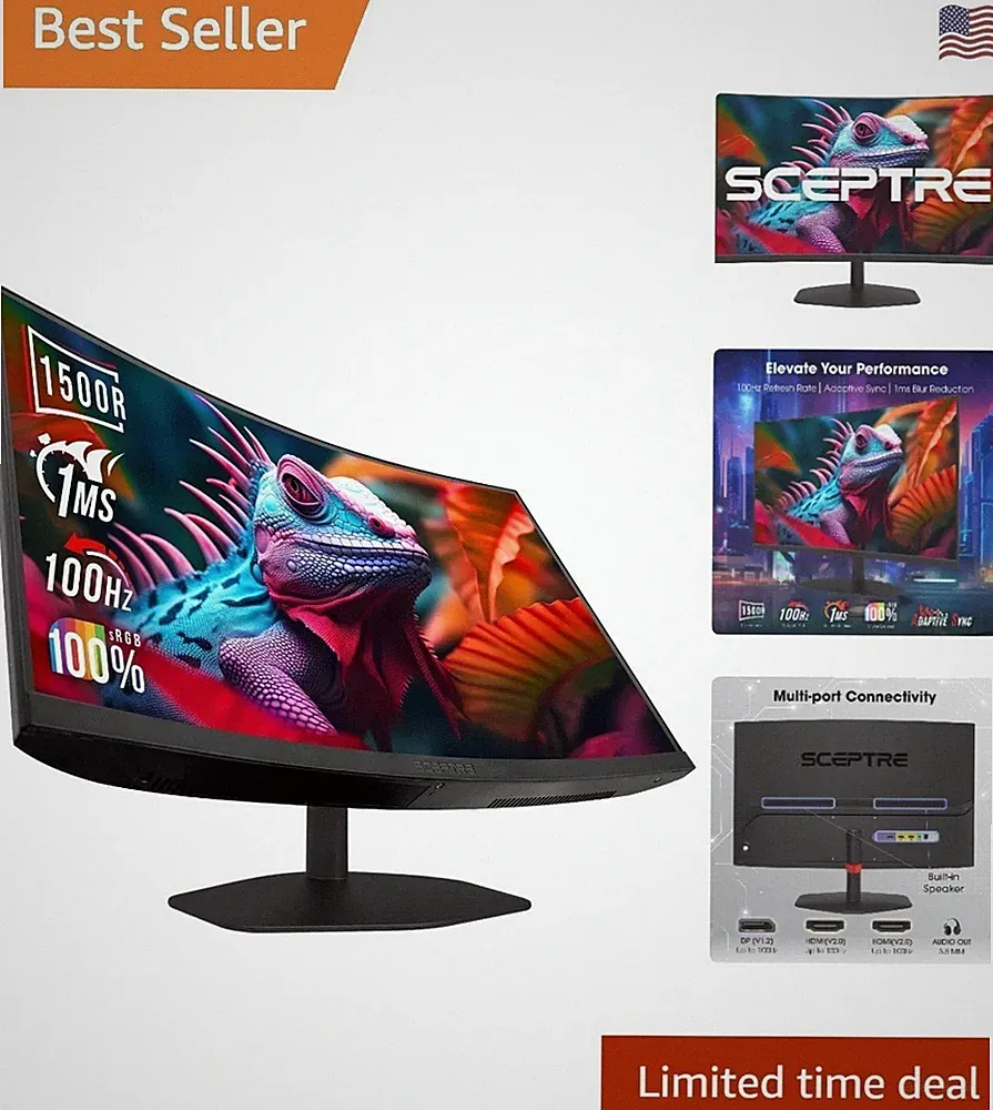 Ultimate 27" Curved 100Hz Gaming Monitor with Integrated Audio & Eye Protection