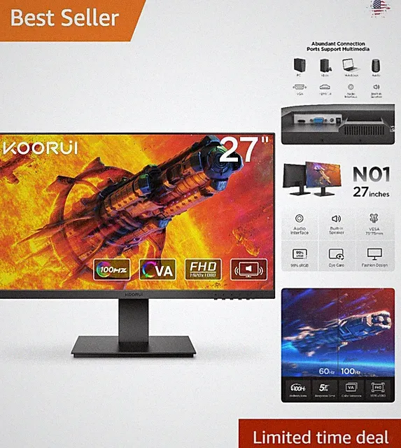 Ultra 27 Inch FHD Monitor - 100Hz Refresh Rate - Virtually Borderless Design
