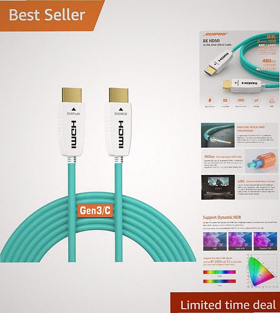 Ultra High Speed 8K HDMI Cable, 10ft - Perfect for PS5, Xbox Series X, & LG TVs