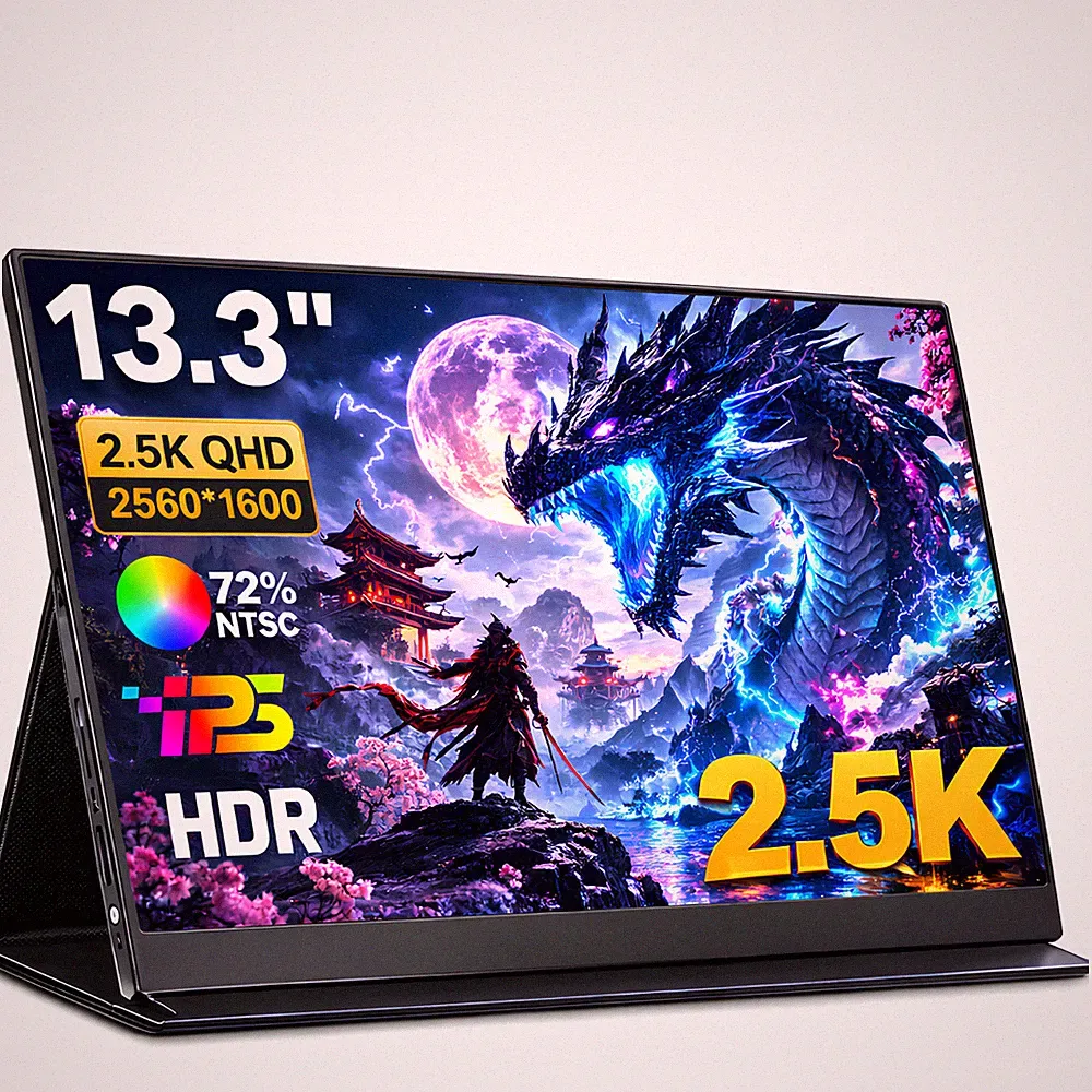 Ultra Sharp 13.3" 2.5K Portable Monitor UNEW QHD 16:10 External Screen for Mac