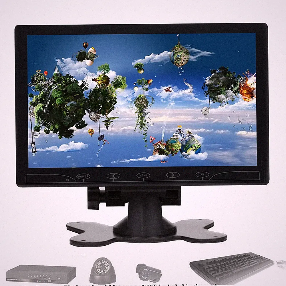 Ultra Thin 10.1" LCD Monitor Screen AV/RCA/VGA/HDMI 1080p for DSLR Raspberry PI