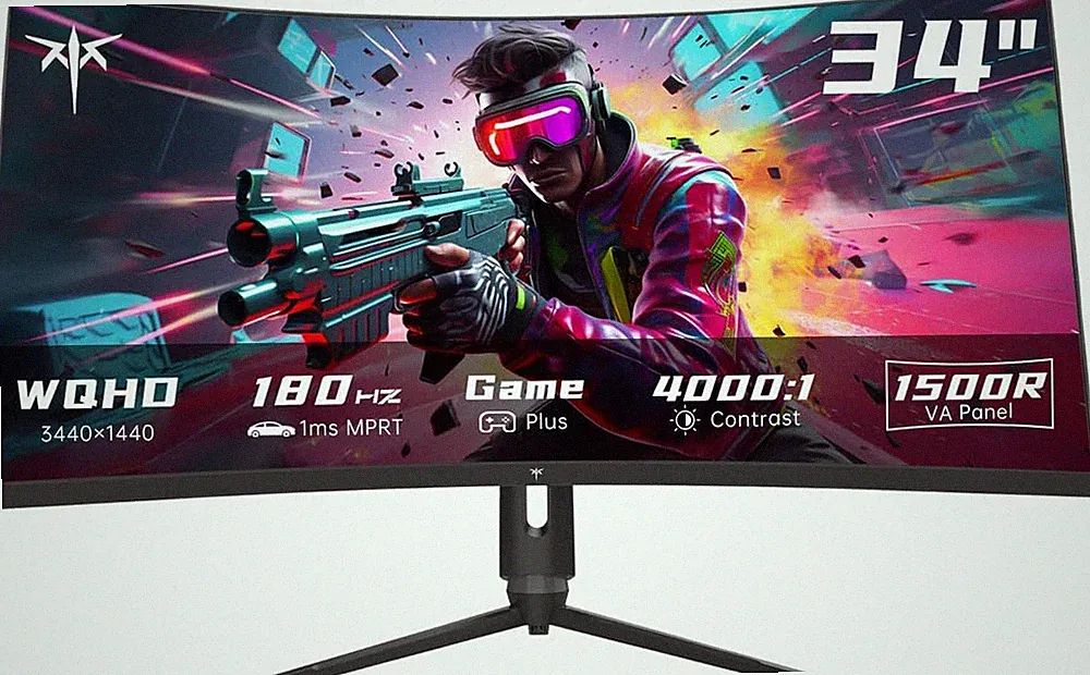 Ultra wide Gaming Monitor 34" 180Hz 1500R Curved Gaming PC Monitor