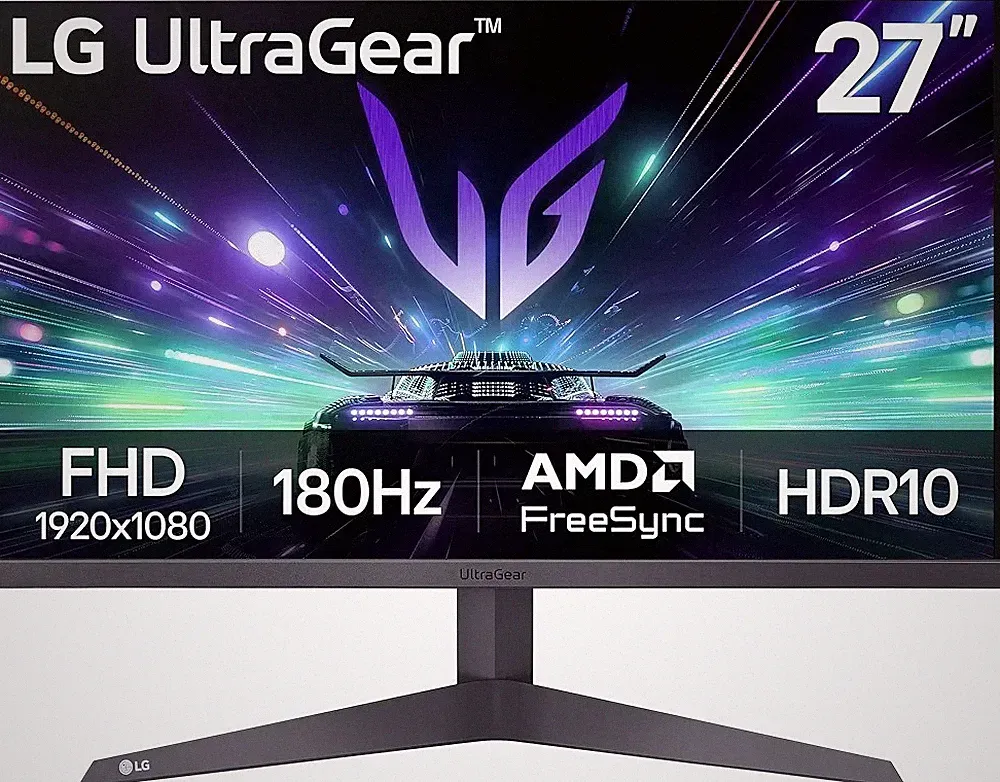 UltraGear27GS50F-B 27"Game Monitor 180Hz 1ms HDR10 AMD FreeSync FHD New Open Box