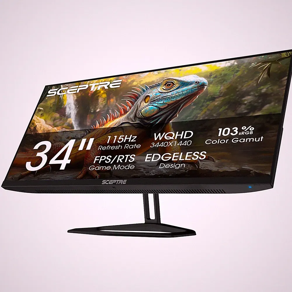 Ultrawide Monitor 34 3440x1440 115Hz DisplayPort HDMI Sceptre E345W 34-inch sRGB