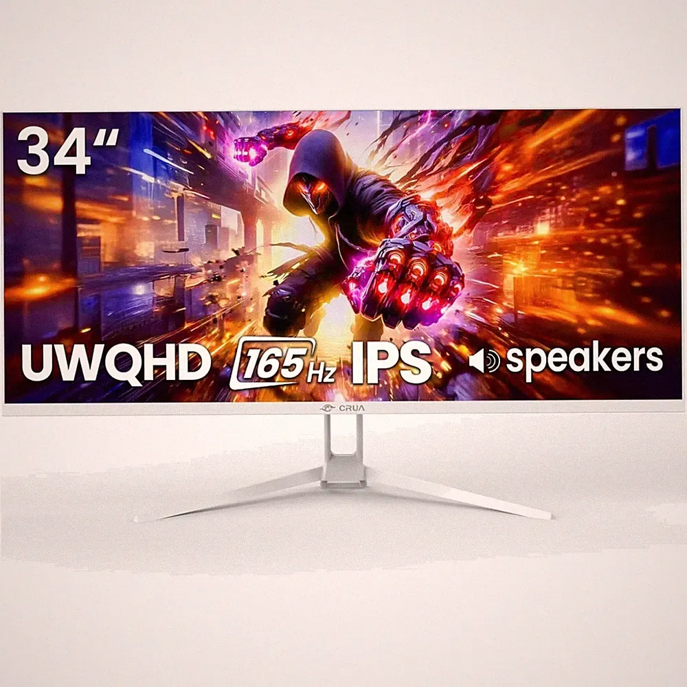 UltraWide Monitor 34'' White IPS Screen