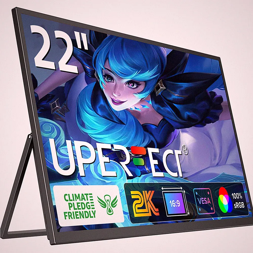 UMax 22 - 22 Inch Monitor Portable Monitor 1440P Computer Display with Stand