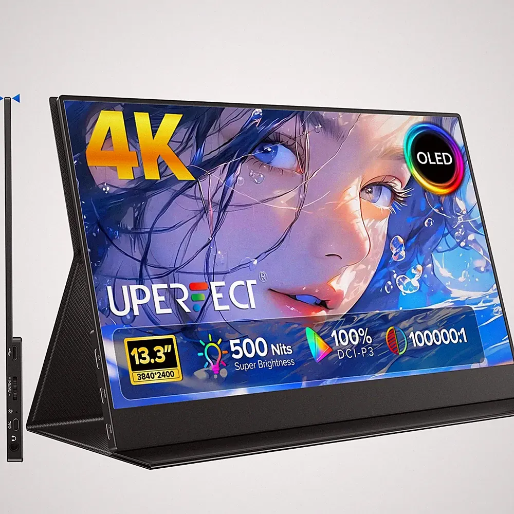 UPERFECT 13.3" 4K OLED Portable Monitor 3840x2160 Gaming Screen for PS Xbox