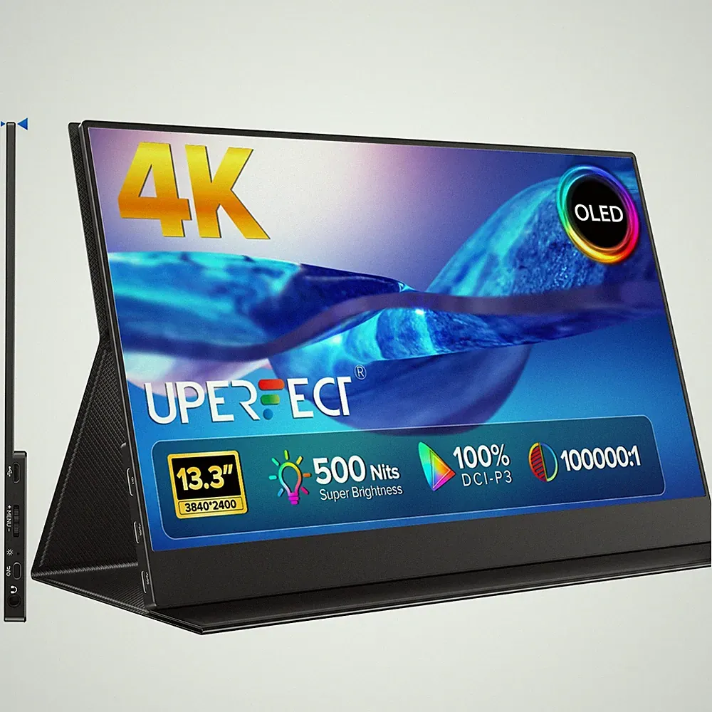 UPERFECT 13.3 Inch Portable OLED 4K Monitor 3840x2160 USB-C Monitor 100000:1