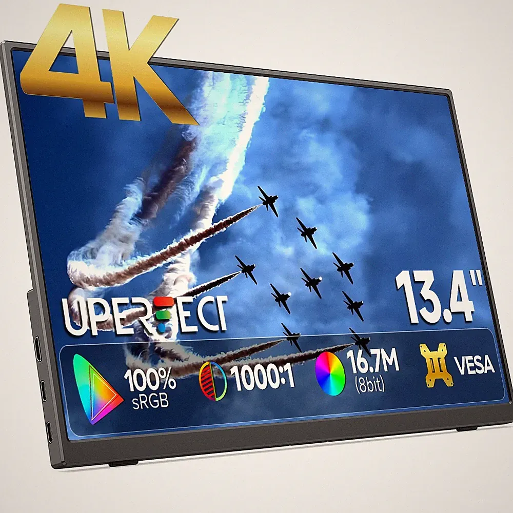 UPERFECT 13.4 Inch 4K Monitor 3840x2400 Portable Screen Gaming Second Screen