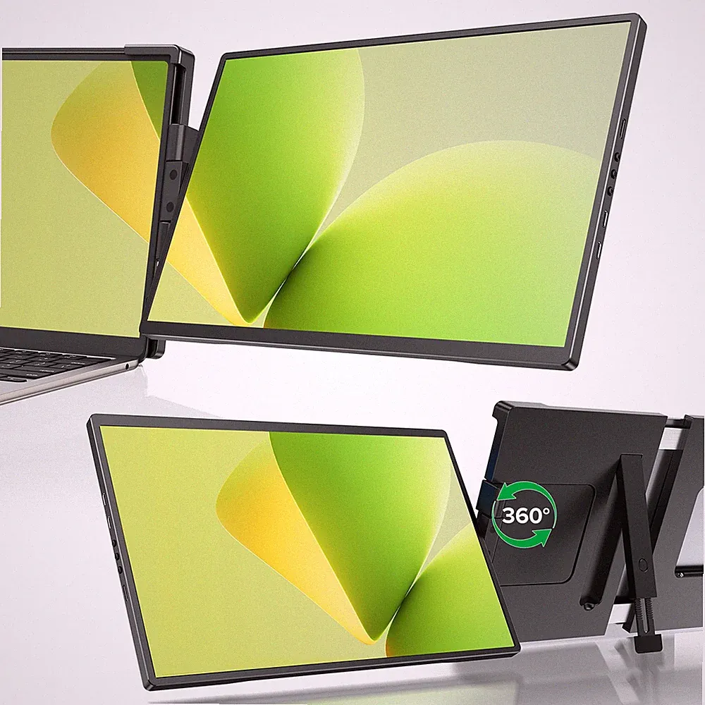 UPERFECT 14" 2K Dual Screen Sigle Rotate Portable Monitor USB C HDMI For Laptop