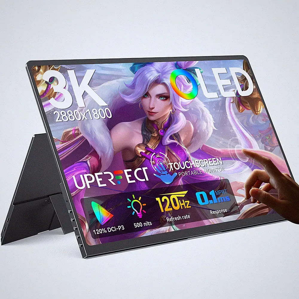 UPERFECT 14" Touchscreen OLED Portable Monitor 100000:1 External Dispaly For PS5