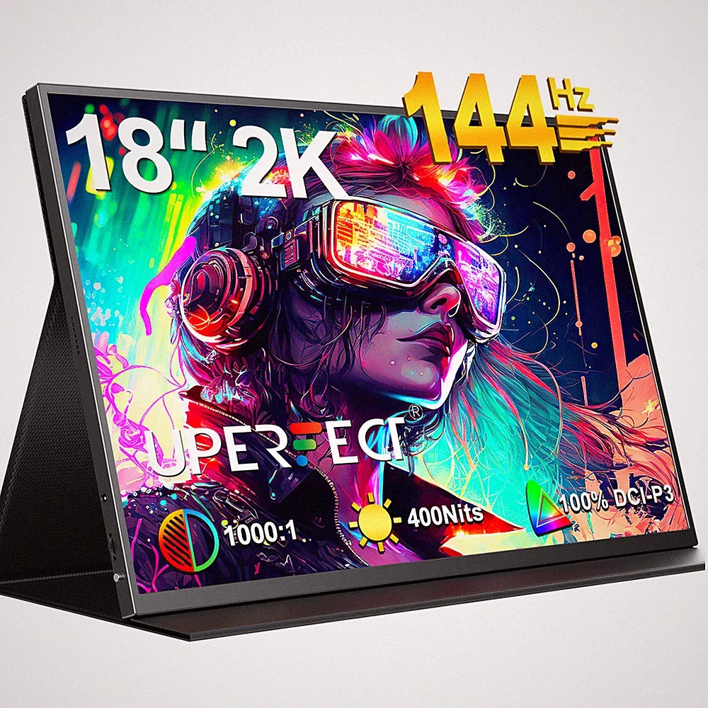 UPERFECT 144Hz 18" 2K Portable Monitor QHD Computer Display HDR IPS LCD Screen