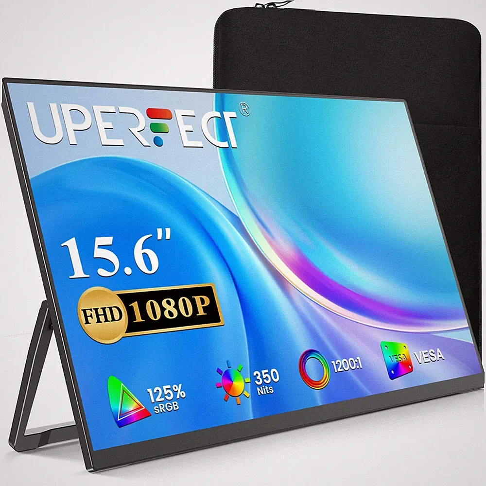 UPERFECT 15.6" 1920x1080 Portable Monitor PC Screen HDMI USB C Gaming Monitor