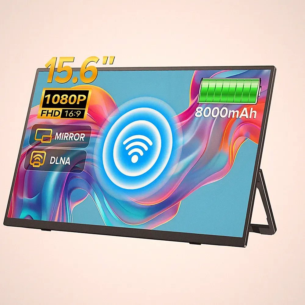 UPERFECT 15.6" 1920x1080 Wireless Monitor Portable Monitor Display HDMI Gaming