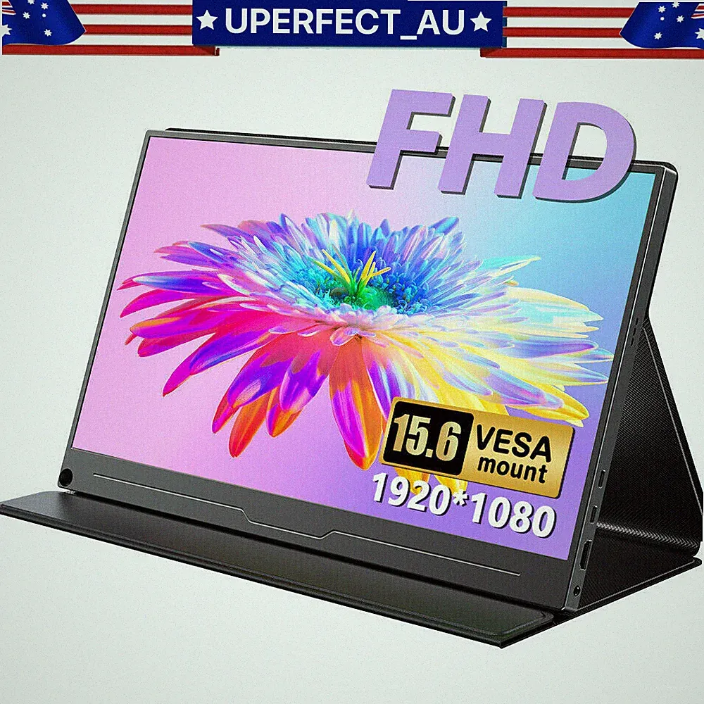 UPERFECT 15.6" FHD Ultra Slim HDR Portable Monitor IPS 1920*1080 Mini HDMI USB C