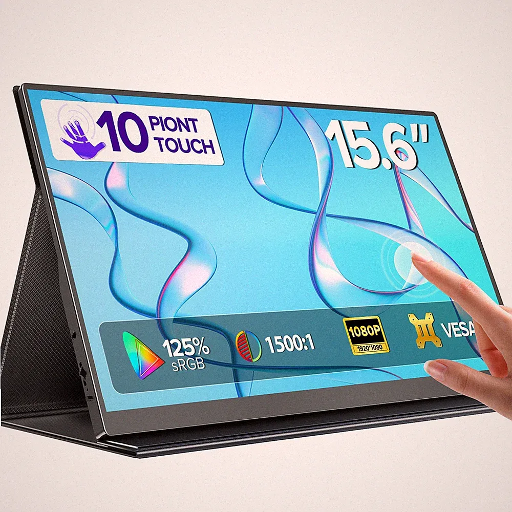 UPERFECT 15.6 Inch 1920x1080 Touchscreen Monitor Portable Computer Monitor USB C