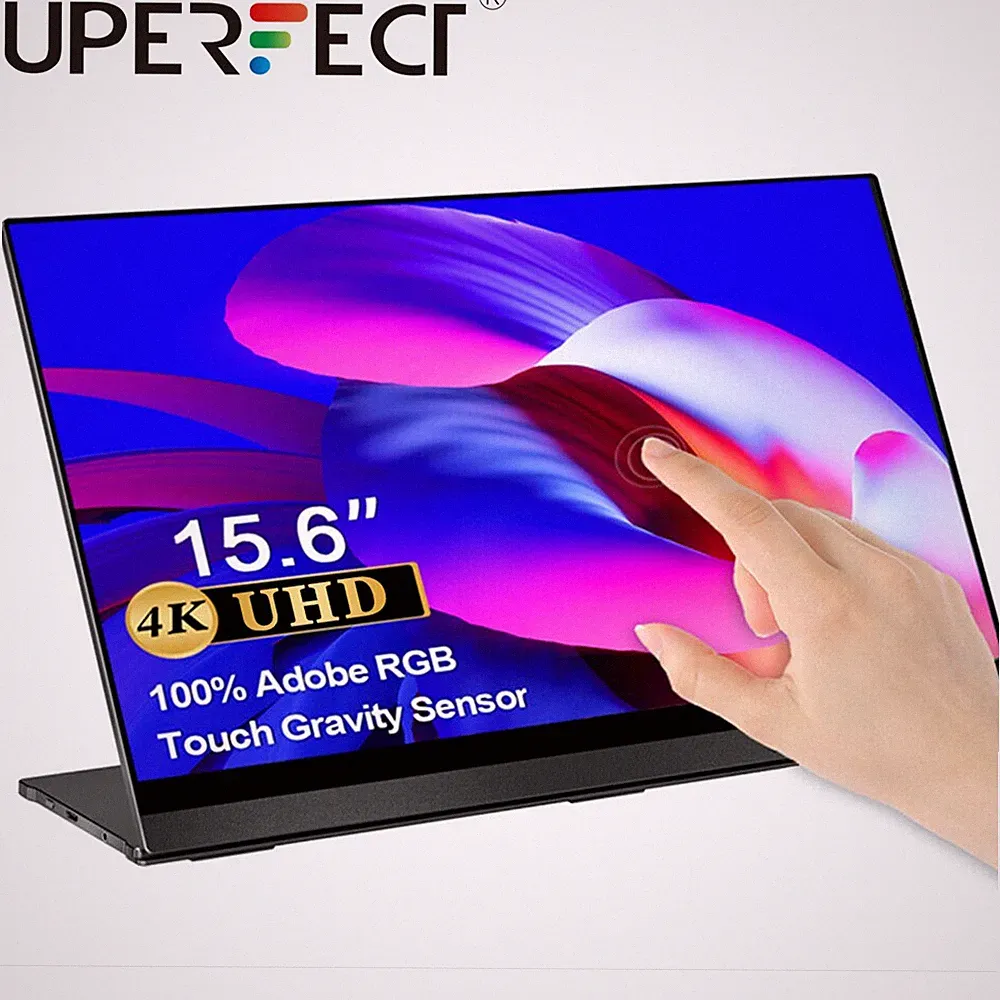 UPERFECT 15.6 Inch 4K UHD Portable Monitor USB-C IPS Monitor for Laptop Switch