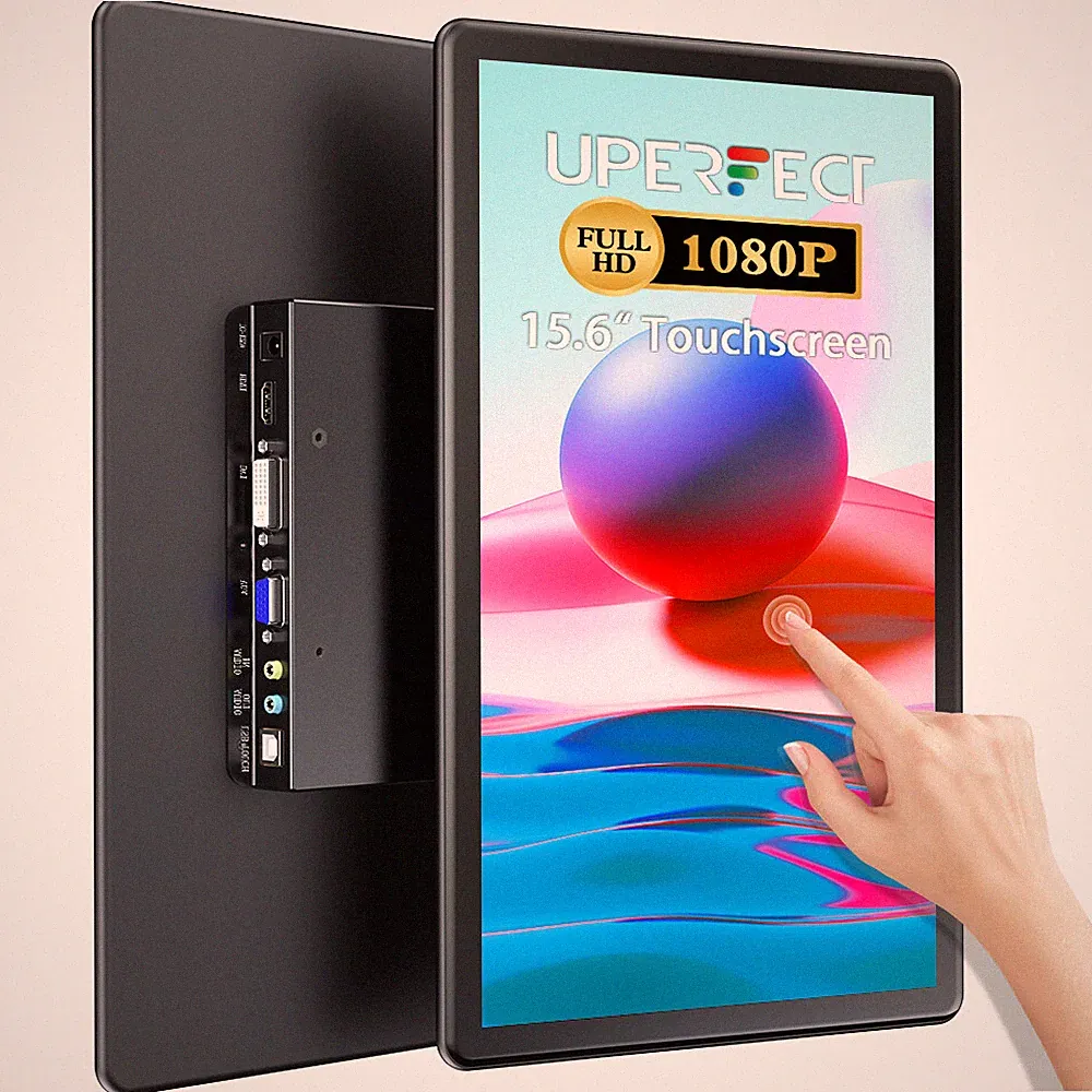 UPERFECT 15.6" Touch Screen Monitor VESA Touch Monitor HDMI DVI VGA PC Screen