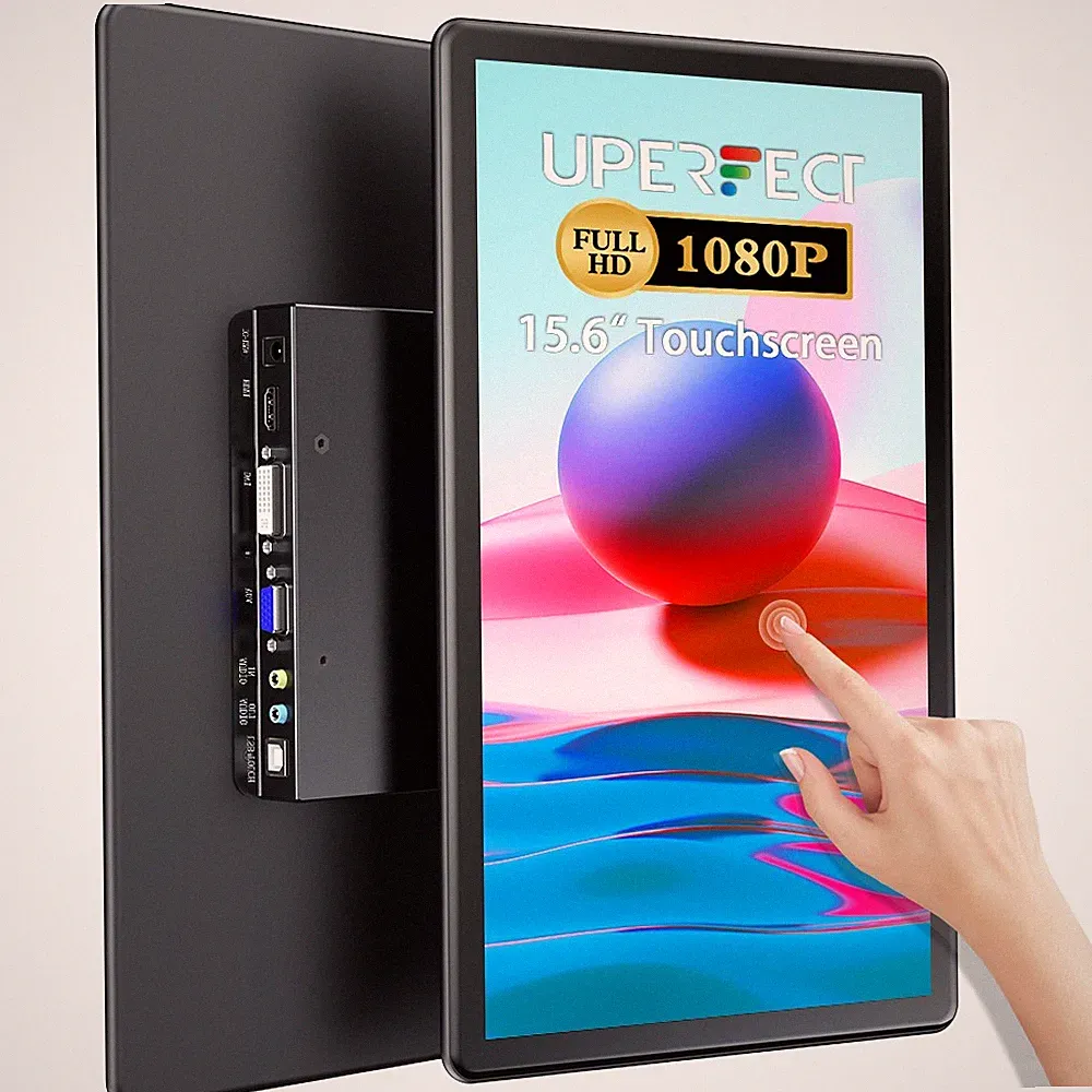 UPERFECT 15.6" Touch Screen Monitor VESA Touch Monitor HDMI DVI VGA PC Screen