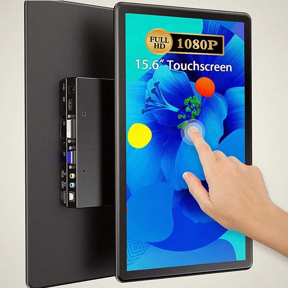 UPERFECT 15.6" Touscreen Monitor PC Display HDMI/VGA/DVI Portable Screen
