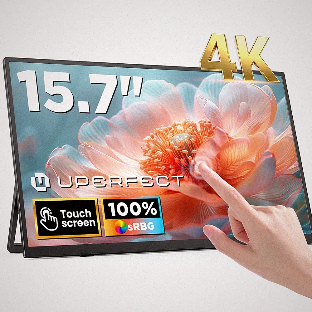 UPERFECT 15.7" 4K Touchscreen Monitor 3840x2160 USB-C Laptop Screen 100%SRGB