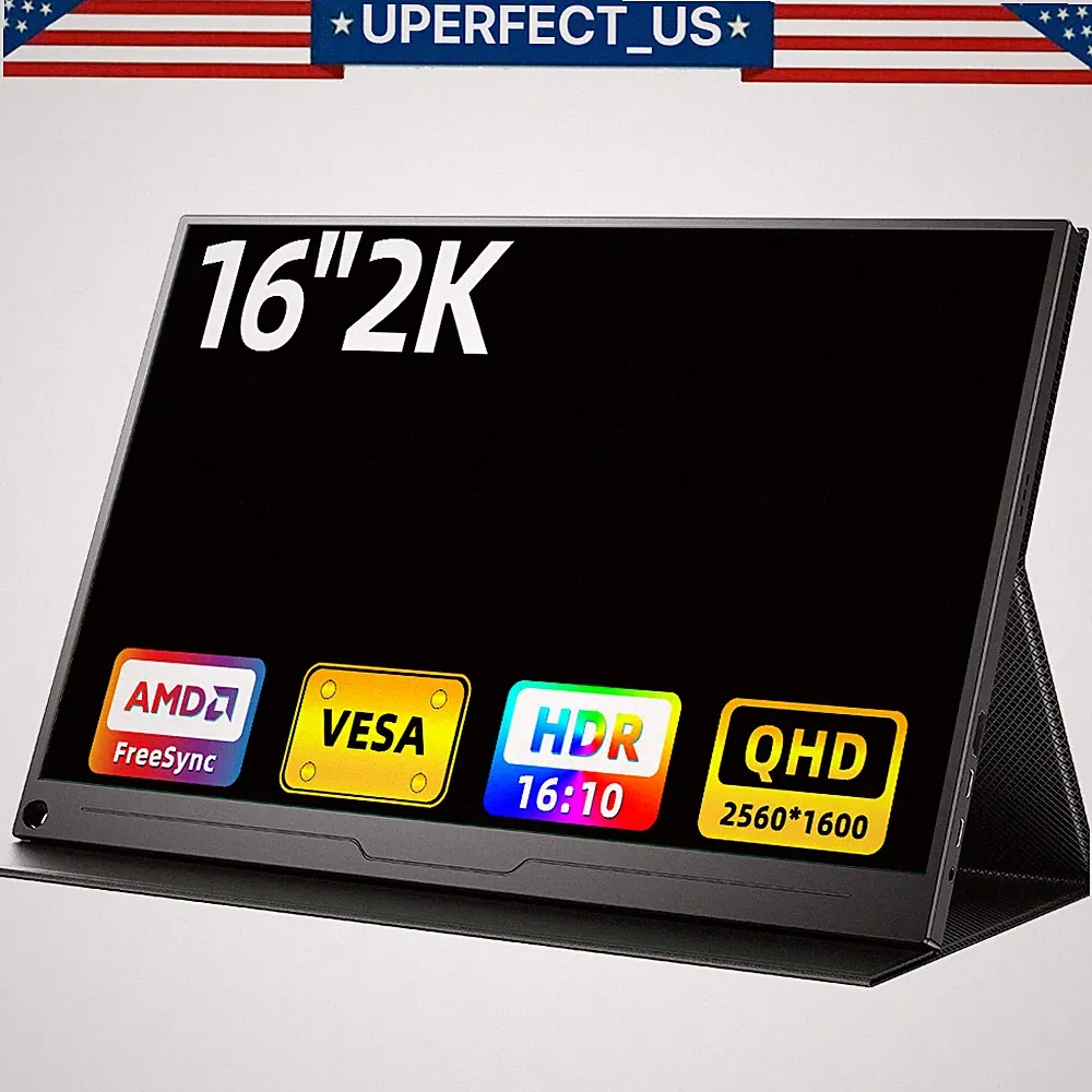 UPERFECT 16.0" 2K 1600P IPS Portable Monitor with HDMI Input Ultra Slim for PS6
