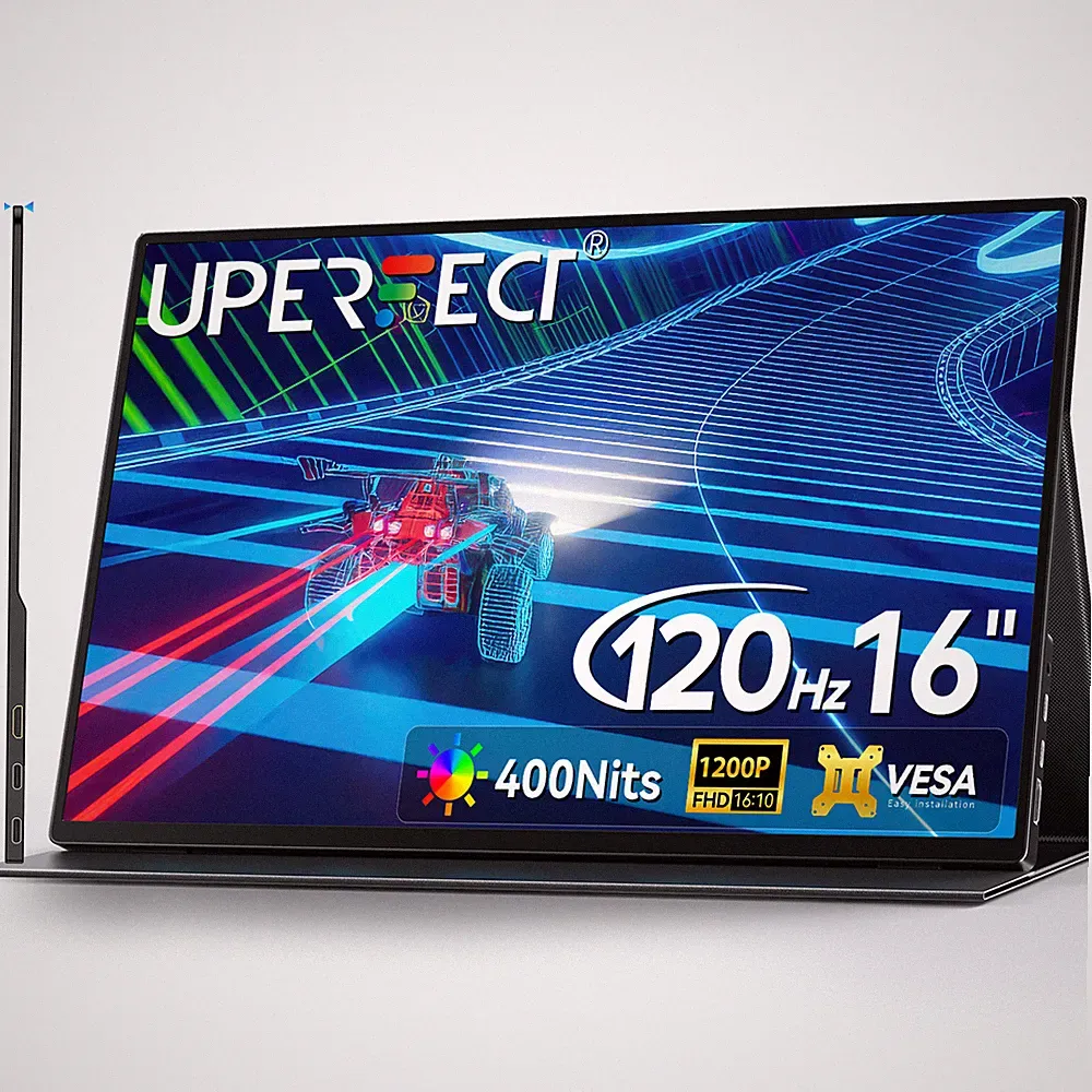 UPERFECT 16" 120Hz Portable Gaming Monitor 1920*1200 HDR IPS Dipslay Ultra-Slim