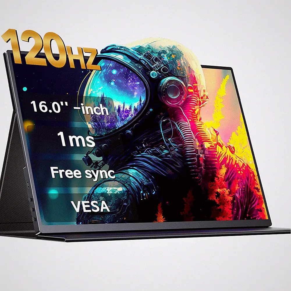 UPERFECT 16" 120Hz Portable Monitor 1920x1080 HDMI LCD Display Gaming Screen