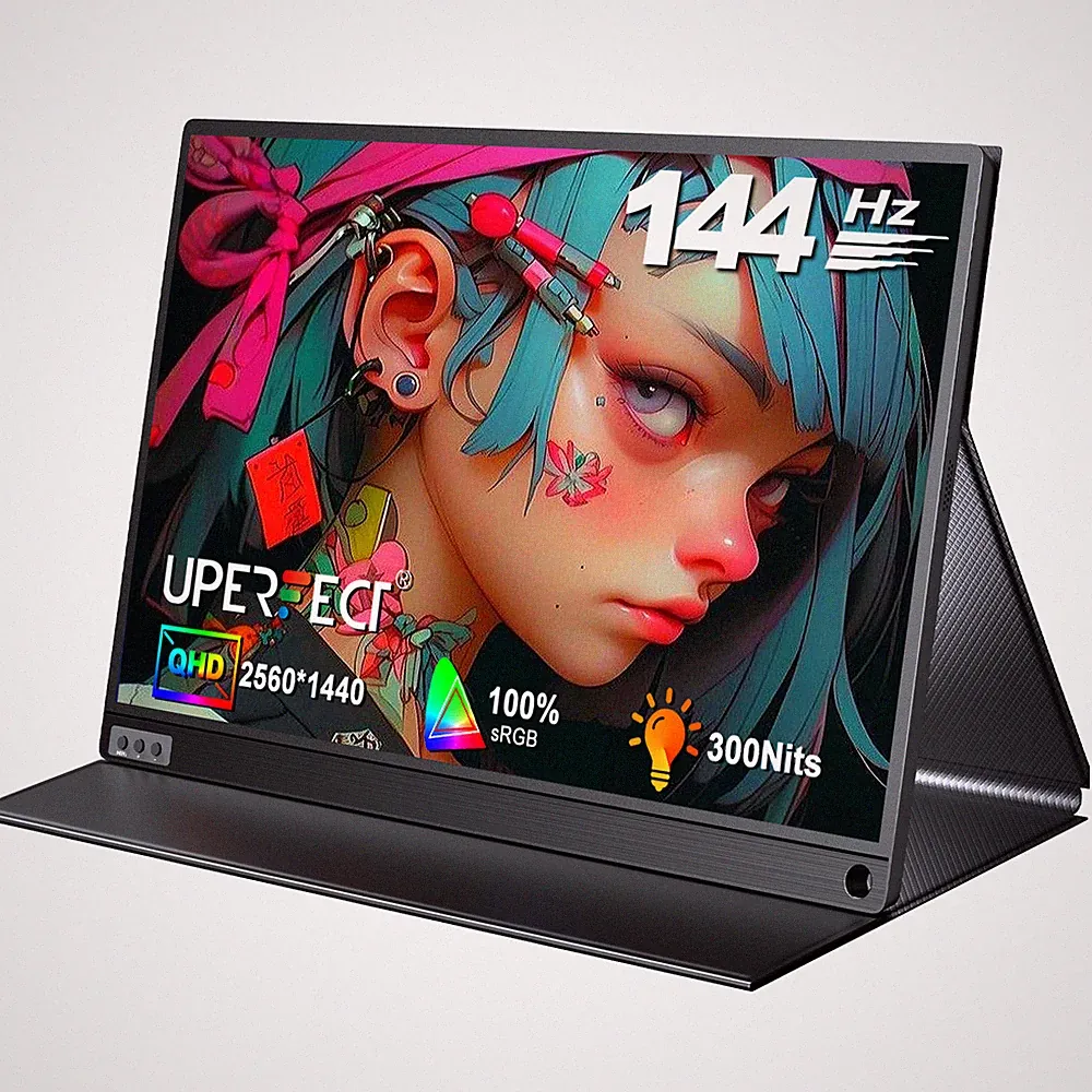 UPERFECT 16" 144Hz 2K Monitor Display Screen For Laptop PC Phone Xbox PS Switch