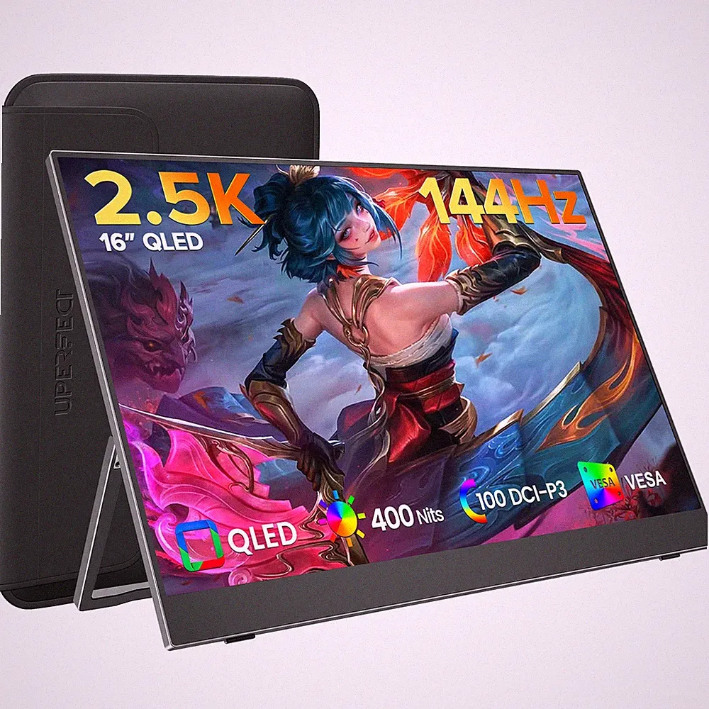 UPERFECT 16" 144Hz 2K QHD Portable Monitor PC Gaming Monitor QLED Switch Display