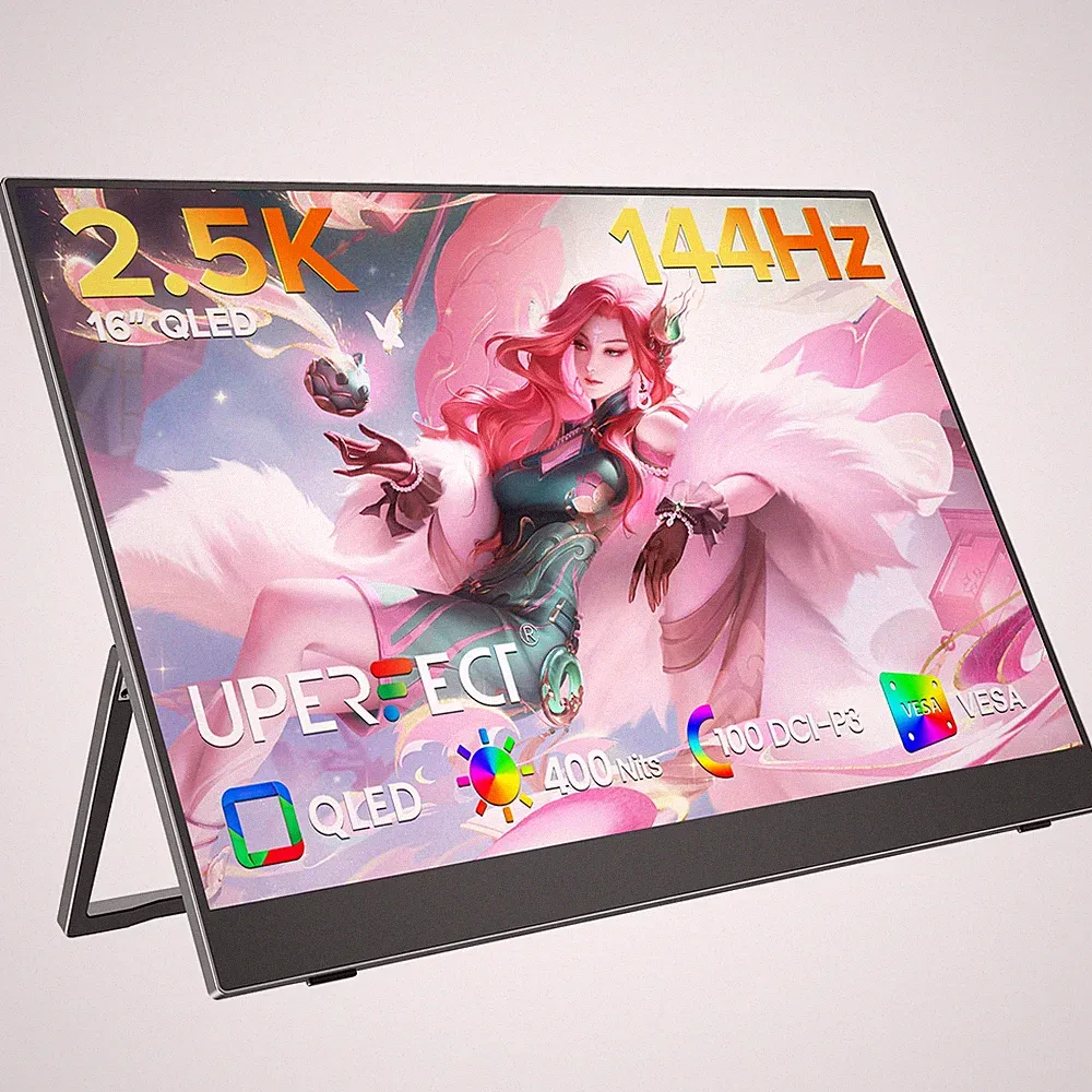 UPERFECT 16" 144Hz Portable Monitor 2K QHD Screen 2560*1440 2.5K IPS LCD Display