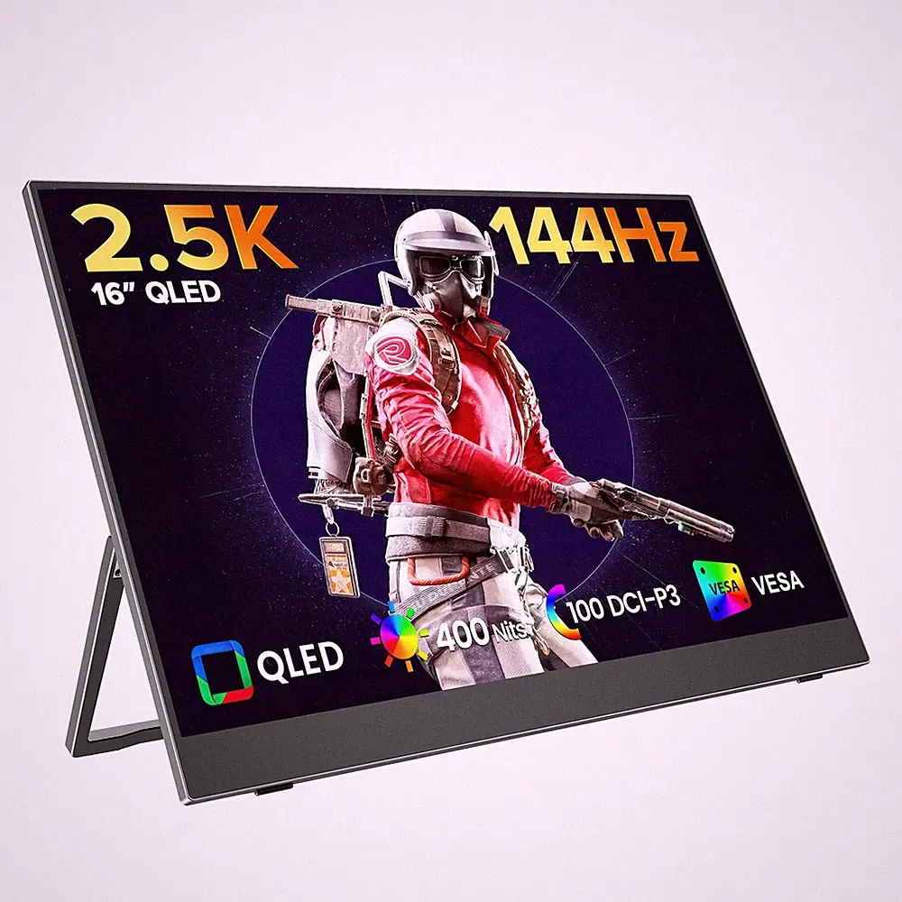 UPERFECT 16" 2.5K 144Hz Gaming Monitor QLED Portable Monitor Display PC Screen