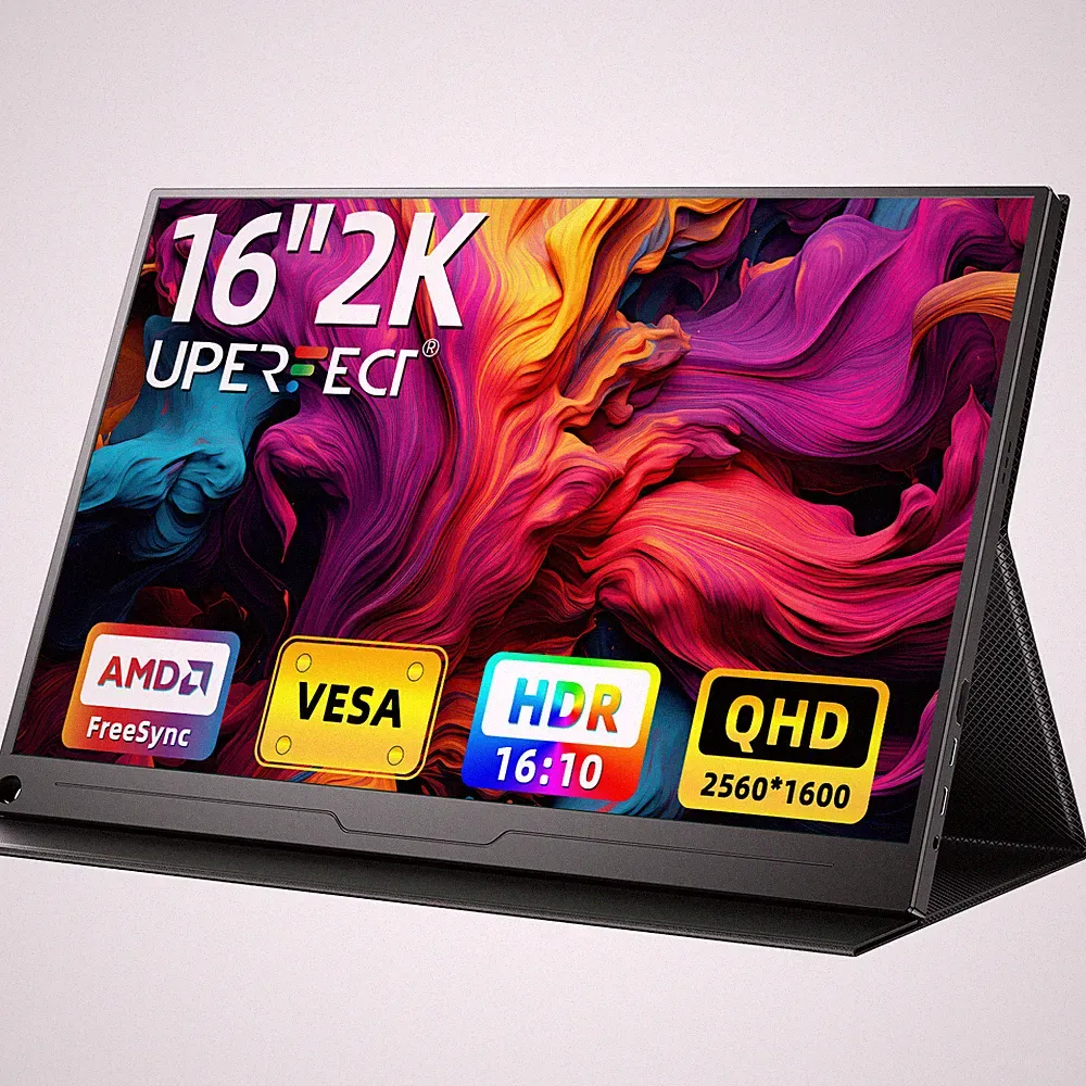 UPERFECT 16" 2560x1600 Gaming Monitor 2K Portable Monitor PC Laptop Screen