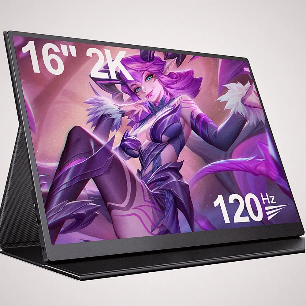 UPERFECT 16" 2K Portable Monitor 120Hz 2560*1600 Second Extender Display Screen