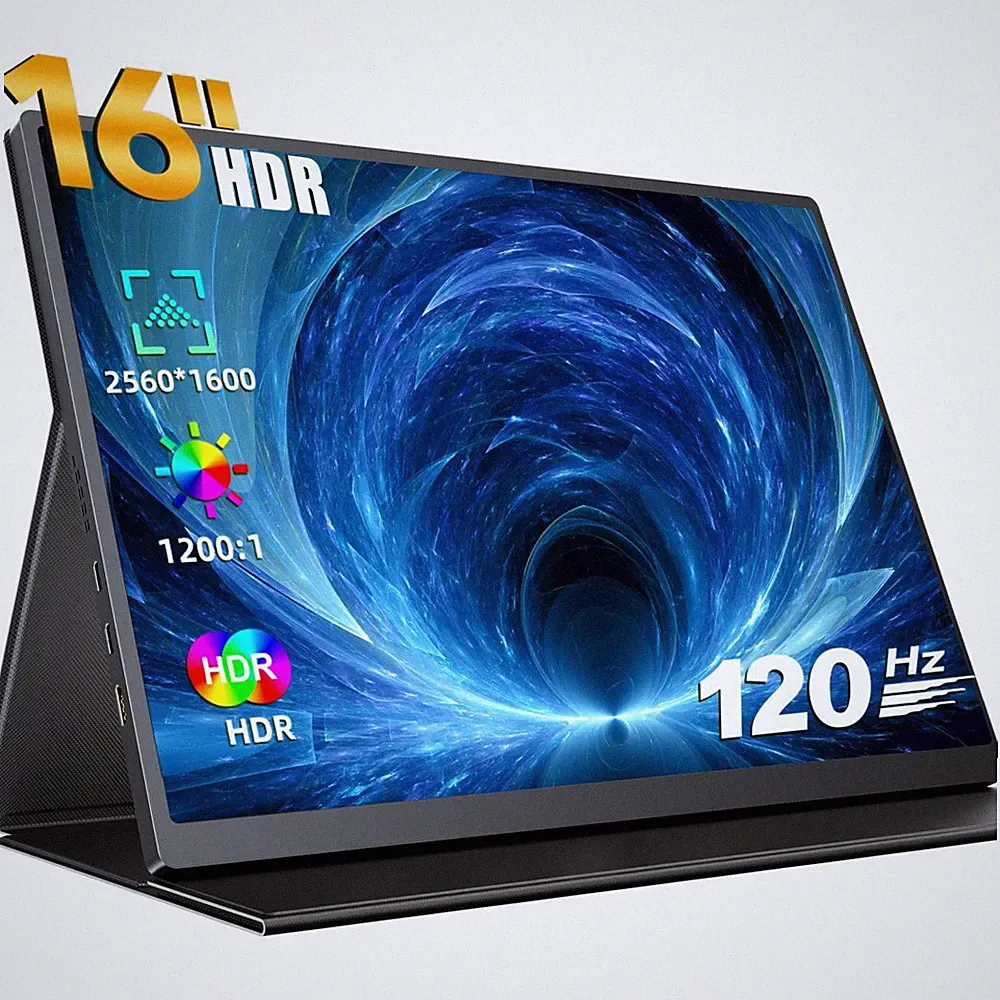 UPERFECT 16" 2K Portable Ultra-Slim 120Hz Gaming Monitor w/ Speaker FreeSync