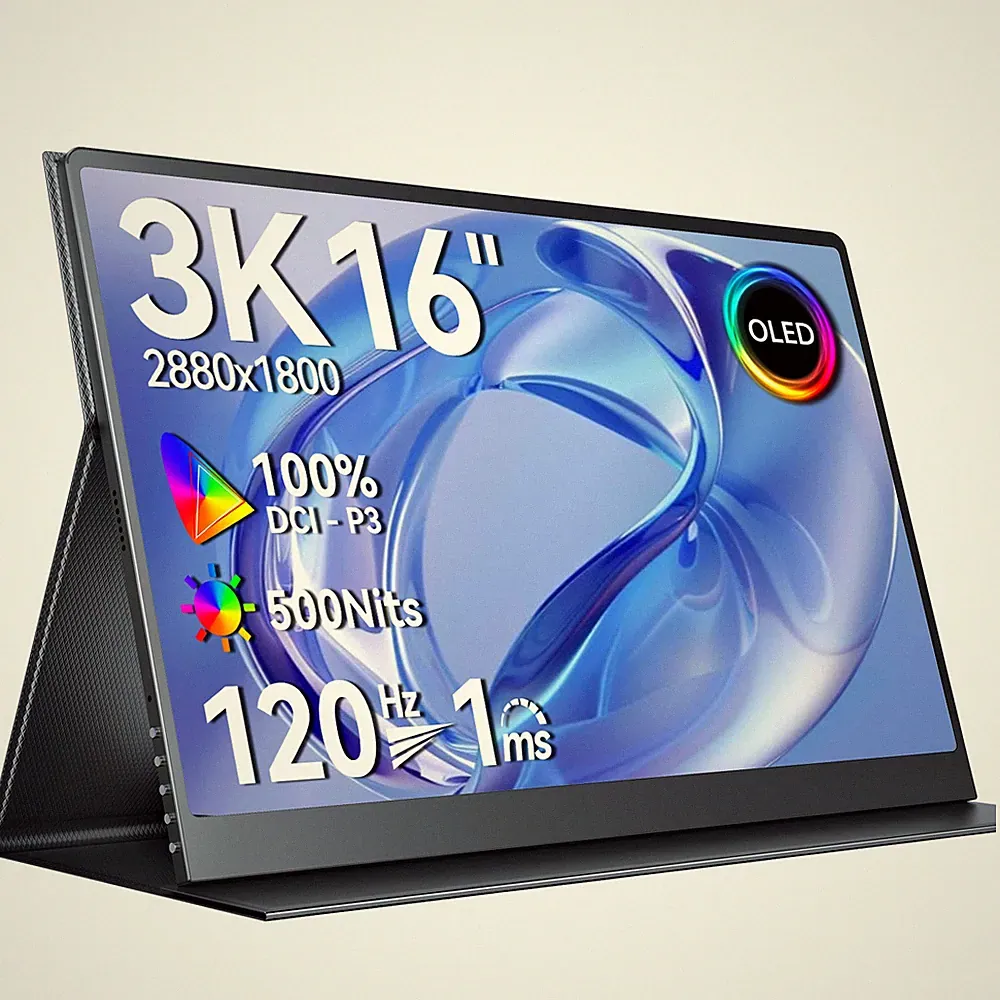 UPERFECT 16" 3K 120Hz Portbable OLED Monitor 100000:1 100% DCI-P3 UHD HDR Screen